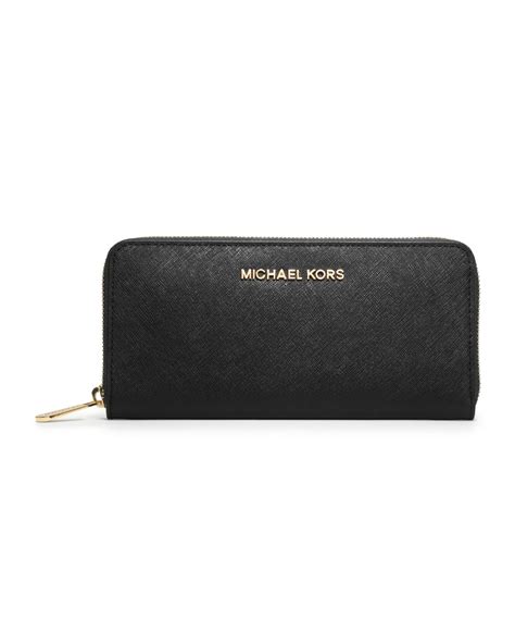 michael kors black and white saffiano wallet|Michael Kors continental wallet outlet.